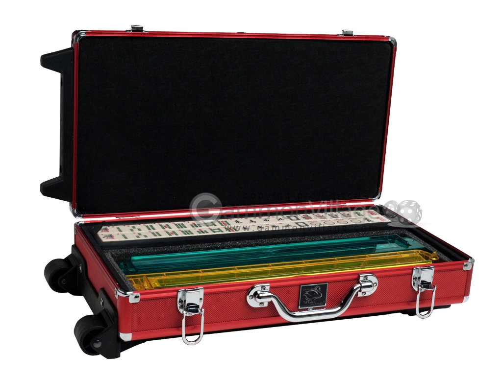 mahjong carrying case on wheels